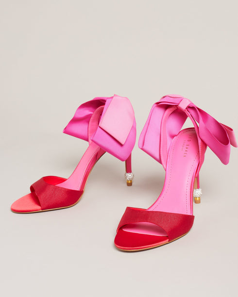 HARINAS-Sandals-We've made the perfect party piece with HARINAS. Oversized double bows in a dual tone embellish the heels of these sandals to wrap up your look. The satin finish and crystal heel detail add the finishing touch you need to turn heads. Heeled sandals Oversized double ankle bow Dual tone Satin finish Open toe Slim toe strap Crystal embellished heel detail Slingback design- Ted Baker Romania